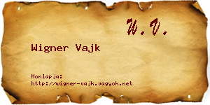 Wigner Vajk névjegykártya